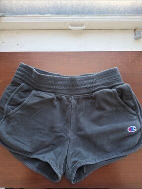 Champion Black Womens Shorts with Logo